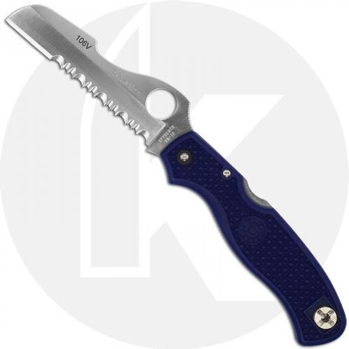 Spyderco Rescue C14SBL - Mostly Serrated - Blue FRN - Discontinued Item - Serial Number - BNIB - 2002