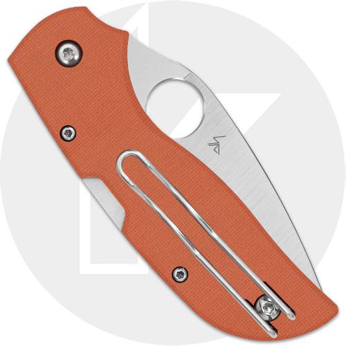 Spyderco Chaparral C152GPBOR Knife - CPM REX 121 Leaf - Burnt Orange G10