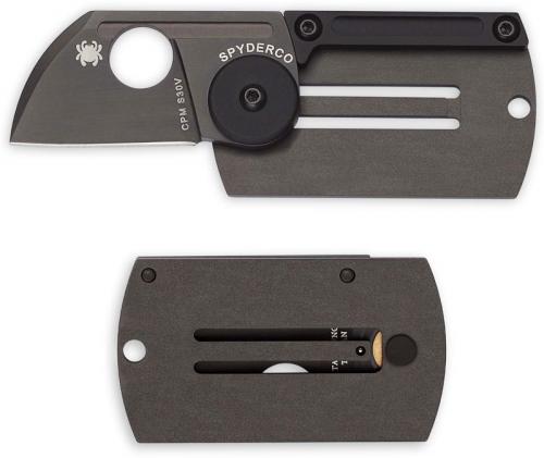 Spyderco Dog Tag Folder, Black, SP-C188ALTIBBKP