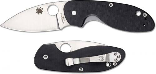 Spyderco C216GP Efficient Knife, 3.0 Inch Drop Point Blade, Black G10 Handle