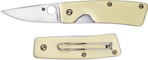 Spyderco C221GPWH Lil Nilakka Knife Flash Batch, RWL 34 Stainless Steel Blade, Polished White G10 Handle - Discontinued Item  Serial # - BNIB
