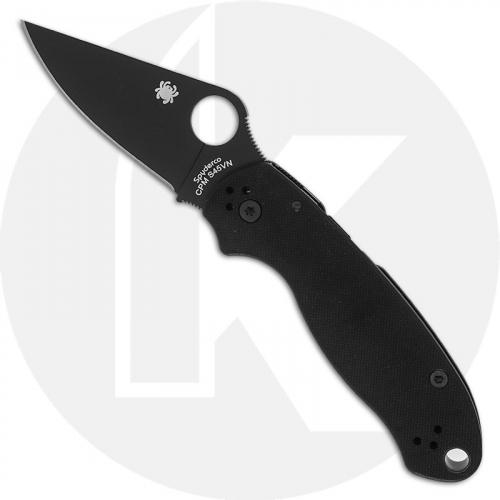 Spyderco C223GPBK Para 3 - Black CPM S45VN - Black G10 - Compression Lock - USA Made