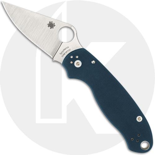 Spyderco Para 3 C223GPCBL Knife - CPM SPY27 - Cobalt Blue G10 - Compression Lock - USA Made