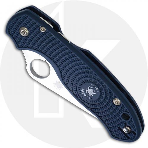 Spyderco Para 3 Lightweight C223PCBL - CPM SPY27 Blade - Blue FRN Handle - Compression Lock - USA Made