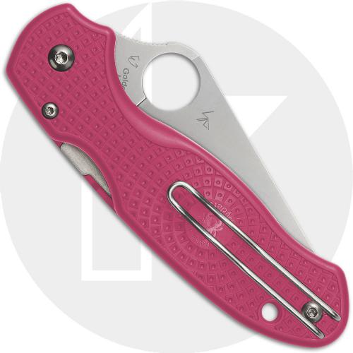 Spyderco Para 3 Lightweight C223PPN Knife - CTS BD1N Clip Point - Pink FRN - Compression Lock - USA Made