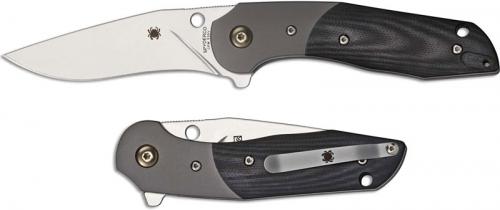 Spyderco C227GP Hanan Flipper Brad Southard EDC Recurve Black G10 and Titanium Compression Lock Flipper Folding Knife