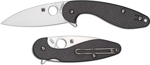 Spyderco C228CFP Sliverax Knife Paul Alexander EDC Carbon Fiber and G10 Compression Lock Flipper