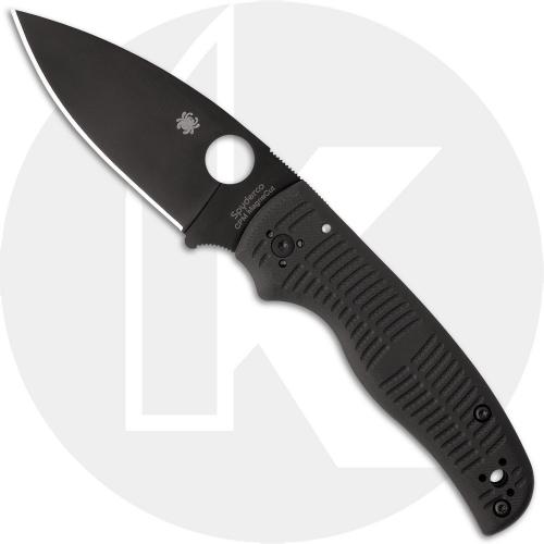Spyderco Shaman Salt C229GMCBKP Knife - DLC CPM MagnaCut Leaf - Black G10 - USA Made