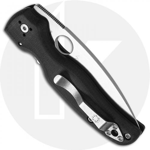 Spyderco C229GS Shaman Knife Serrated Leaf Blade, Black G10 Compression Lock Folder USA Made