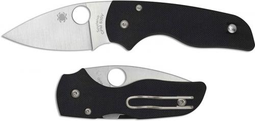 Spyderco C230GP Lil' Native Compact EDC Folding Knife Leaf Blade Black G10 with Compression Lock