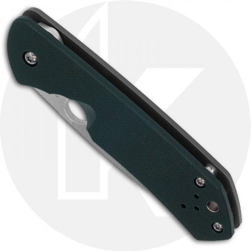 Spyderco Brouwer C232GTIP Jerry Brouwer Drop Point Green G10 and Titanium Folder