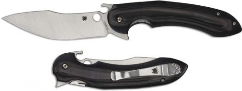 Spyderco Tropen C237GP Javier Vogt Curved Blade Black G10 Compression Lock Flipper and Emerson Opener Folder