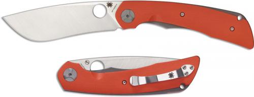 Spyderco Subvert C239GPOR Nati Amor Modified Drop Point Ti and Orange G10 Liner Lock Folder