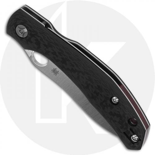 Spyderco Kapara C241CFP Knife Alistair Phillips Gents EDC Drop Point Black Carbon Fiber Compression Lock Folder