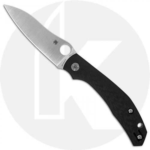 Spyderco Kapara C241CFP Knife Alistair Phillips Gents EDC Drop Point Black Carbon Fiber Compression Lock Folder