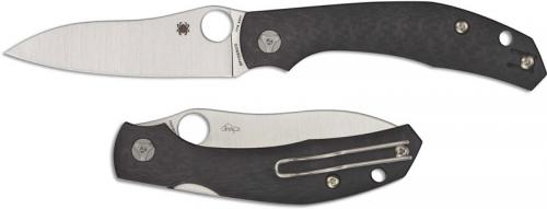 Spyderco Kapara C241CFP Knife Alistair Phillips Gents EDC Drop Point Black Carbon Fiber Compression Lock Folder