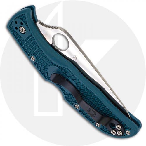 Spyderco Endela Lightweight K390 - C243FPK390 - K390 Drop Point - Blue FRN - Lock Back