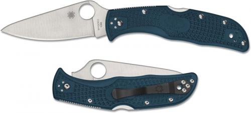 Spyderco Endela Lightweight K390 - C243FPK390 - K390 Drop Point - Blue FRN - Lock Back