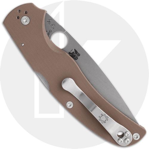 Spyderco Native Chief C244GPBN15V Knife - Sprint Run - CPM 15V Drop Point - Brown G10 - USA Made
