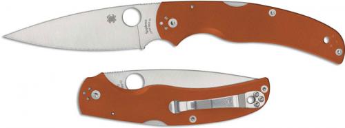 Spyderco Native Chief C244GPBORE - REX 45 Blade - Burnt Orange G10 Handle - Sprint Run - USA Made