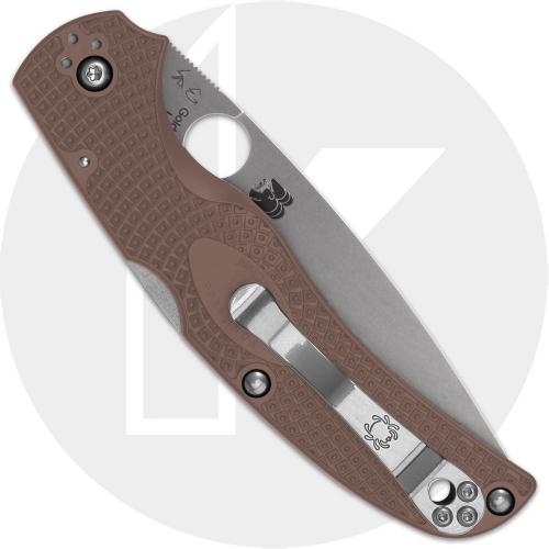 Spyderco Native Chief Lightweight C244PBN15V Knife - Sprint Run - CPM 15V Drop Point - Brown FRN - USA Made