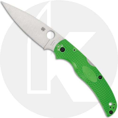 Spyderco Native Chief Lightweight Salt C244PGR Knife - LC200N Drop Point - Green FRN