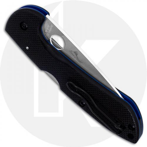 Spyderco Siren Knife C247GP - Lance Clinton EDC - LC200N Drop Point - Black G10 - Back Lock - USA Made