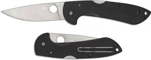 Spyderco Siren Knife C247GP - Lance Clinton EDC - LC200N Drop Point - Black G10 - Back Lock - USA Made