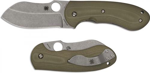 Spyderco Bombshell C250GTIP - Michael Burch - Stonewash 20CV Drop Point - Olive Drab G10 Handle - Flash Batch - Serial Numbered