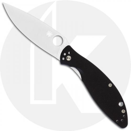 Spyderco Astute Knife C252GP - Value Folder - Drop Point Blade - Black G10 Handle - Liner Lock