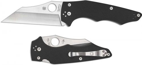 Spyderco YoJumbo Knife C253GP - Michael Janich - CPM S30V Wharncliffe - Black G10 - Compression Lock Folder - USA Made