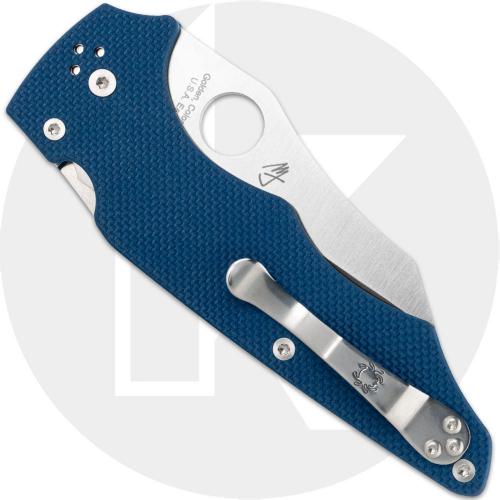 Spyderco YoJumbo C253GPCBL Knife - Michael Janich - CPM SPY27 Wharncliffe - Cobalt Blue G10 - USA Made