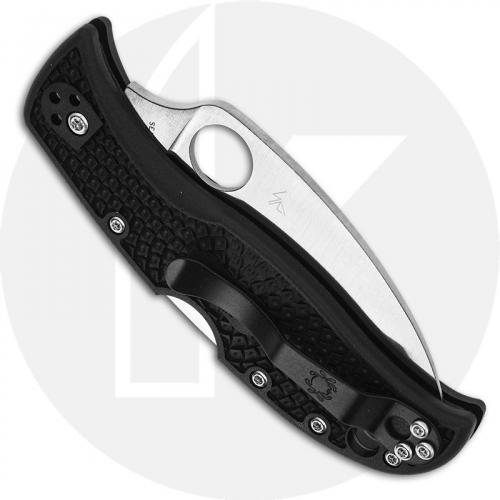 Spyderco RockJumper Knife - C254SBK - Serrated VG-10 Wharncliffe - Black FRN - Lock Back