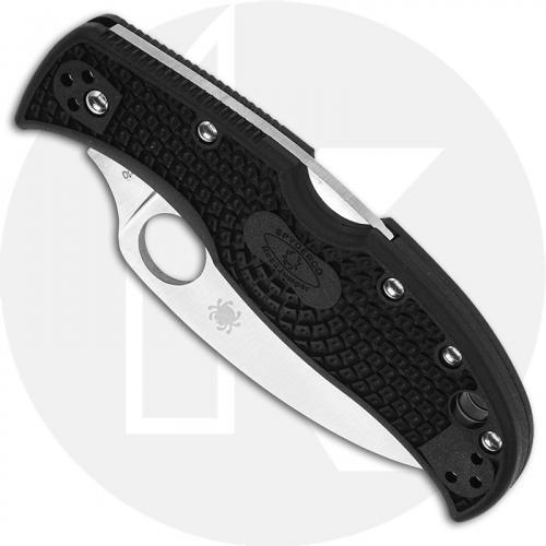 Spyderco RockJumper Knife - C254SBK - Serrated VG-10 Wharncliffe - Black FRN - Lock Back