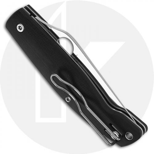 Spyderco Pattadese Knife - C257GP - M390 Drop Point - Black G10 - Liner Lock - Ethnic Series