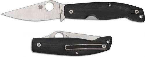 Spyderco Pattadese Knife - C257GP - M390 Drop Point - Black G10 - Liner Lock - Ethnic Series