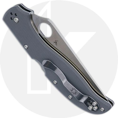 Spyderco Stretch 2 XL G10 C258GPGYCW - CPM Cru-Wear - Gray G10 - Back Lock Folder