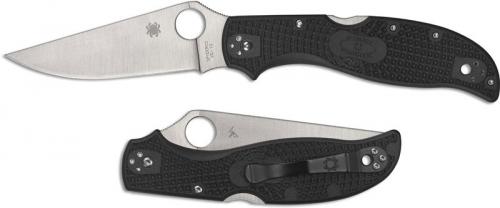 Spyderco Stretch 2 XL Lightweight C258PBK - Plain Edge VG-10 - Black FRN - Back Lock Folder