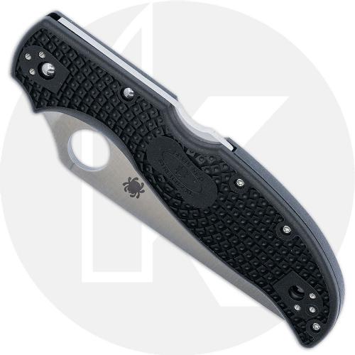 Spyderco Stretch 2 XL Lightweight C258PSBK - Part Serrated VG-10 - Black FRN - Back Lock Folder