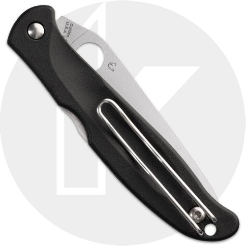 Spyderco Charisma Lightweight C259PBK Knife - Satin CTS BD1N Blade - Black FRN - USA Made