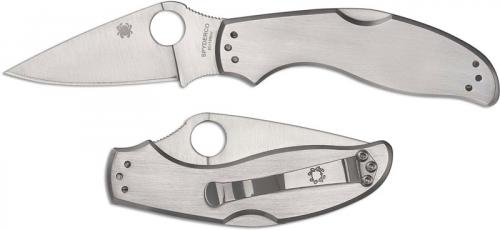 Spyderco UpTern Lock Back C261P - Plain Edge - Stainless Steel - Value Folder