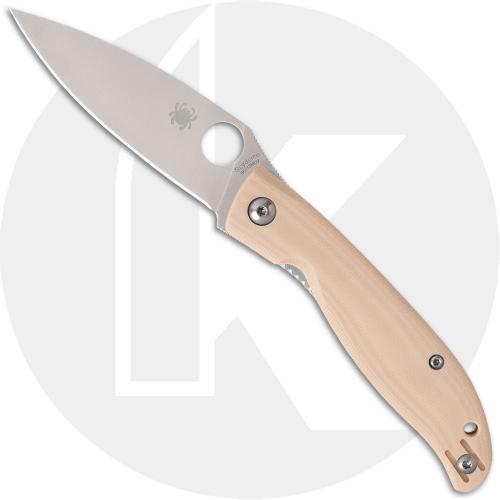 Spyderco Mantra 4 C274GWP Knife - Satin 8Cr13MoV Drop Point - White G10