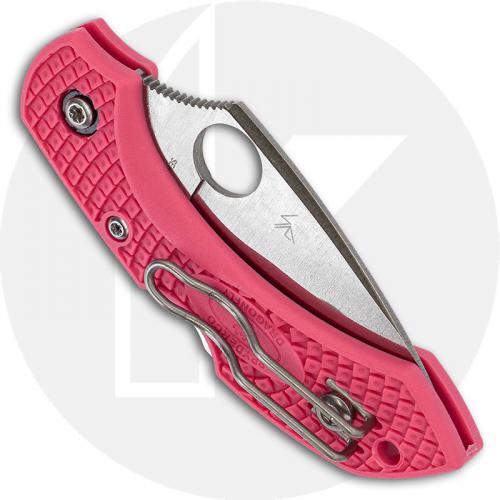 Spyderco Dragonfly 2 Lightweight Pink S30V - C28FPPNS30V2 - S30V Leaf Blade - Pink FRN - Lock Back