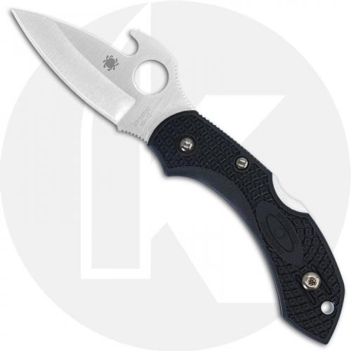 Spyderco C28PGYW2 Dragonfly 2 Emerson Opener Knife - 2.28 Inch Drop Point - Dark Gray FRN Handle