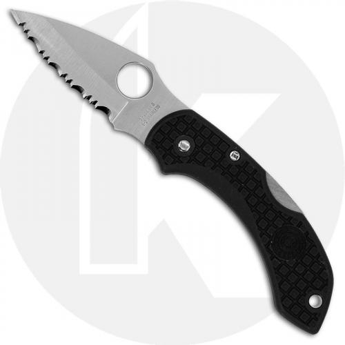 Spyderco Dragonfly C28SBK - Gen 1 - Serrated G-2 - Black FRN - Discontinued Item - BNIB - Circa 1994-1995