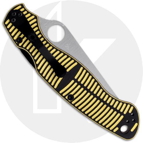 Spyderco Military 2 C36GBKYLMCP2 Knife - CPM MagnaCut Clip Point - Black/Yellow G10 - USA Made