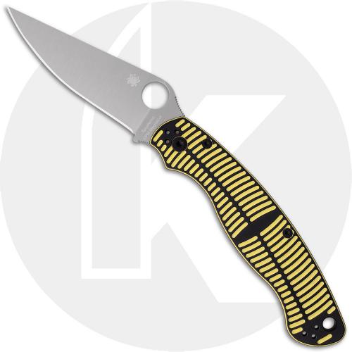 Spyderco Military 2 C36GBKYLMCP2 Knife - CPM MagnaCut Clip Point - Black/Yellow G10 - USA Made