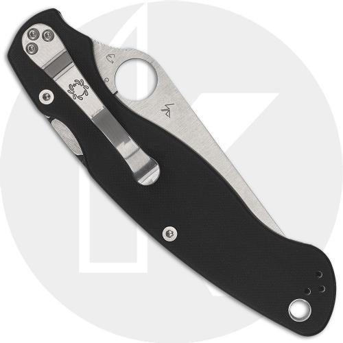 Spyderco Military 2 C36GP2 Knife - Satin S30V Clip Point - Black G10