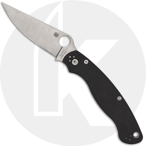 Spyderco Military 2 C36GP2 Knife - Satin S30V Clip Point - Black G10