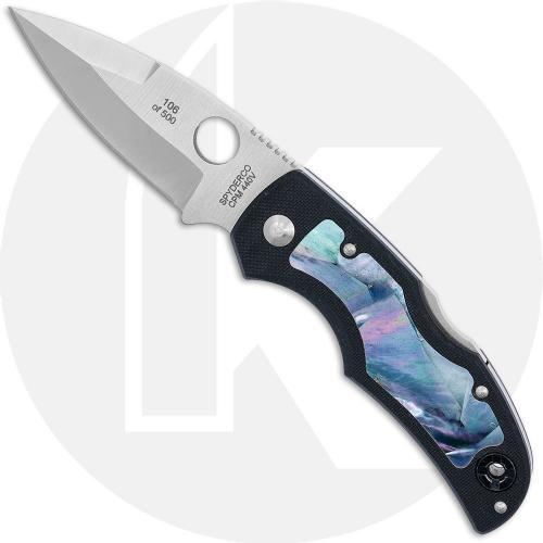 Spyderco Native G10 C41GPI - Sprint Run - CPM 440V - Black G10 with Blue Mosaic Front Inlay - Discontinued Item - Serial Numbered - BNIB - 2000